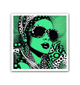 Close-up of the textured surface of Inked Ideation canvas print